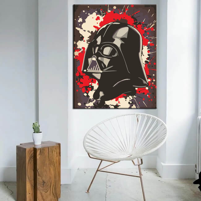 Paint by Numbers red blood star wars