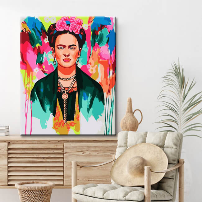 Paint by Numbers Frida Kahlo color portrait