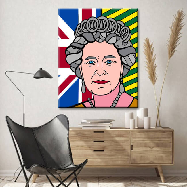 Malen nach Zahlen Porträt der Königin Queen von England Versand aus DE