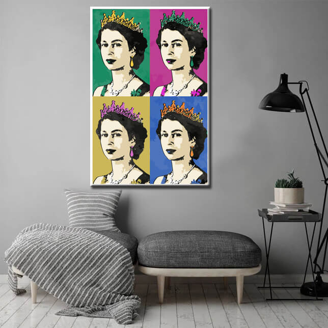 Paint by Numbers queen elizabeth II colorful portraits | Made in Germany