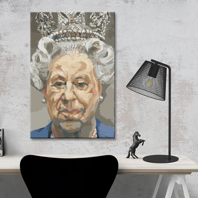 Malen nach Zahlen Alte Königin Elisabeth II Porträt Versand aus DE