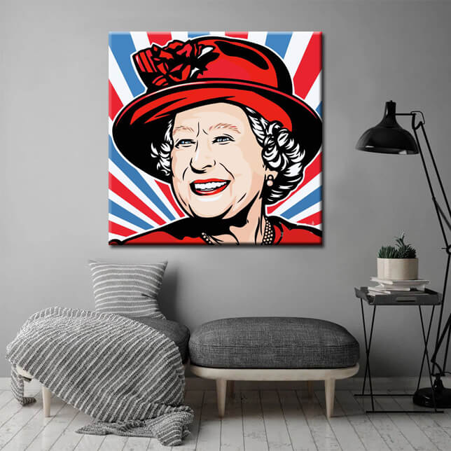 Paint by Numbers smiling queen of England | Made in Germany