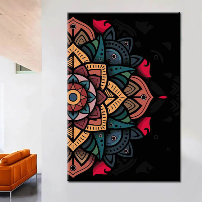 Paint by Numbers dark mandala