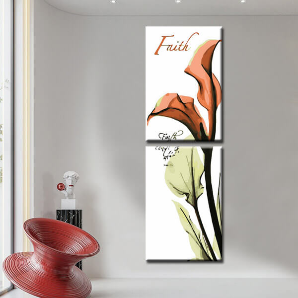 Painting by numbers art nature red calla