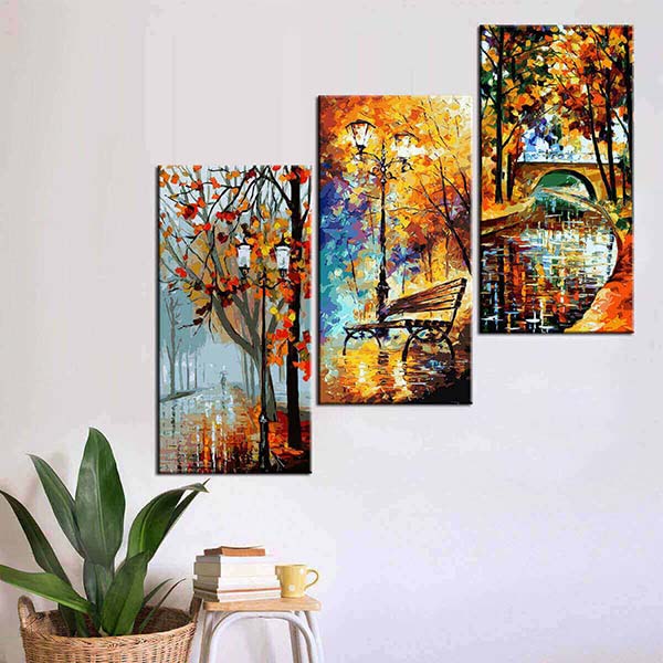 Painting by numbers art nature autumn pictures 3-piece