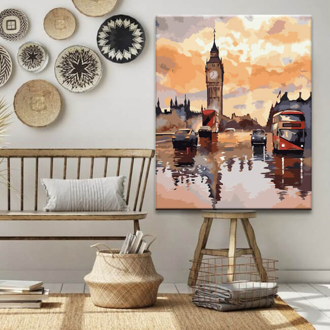 Paint by Numbers London in watercolor art