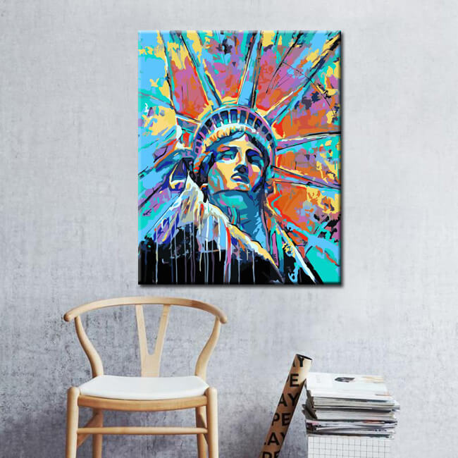 Paint by Numbers colorful statue of liberty