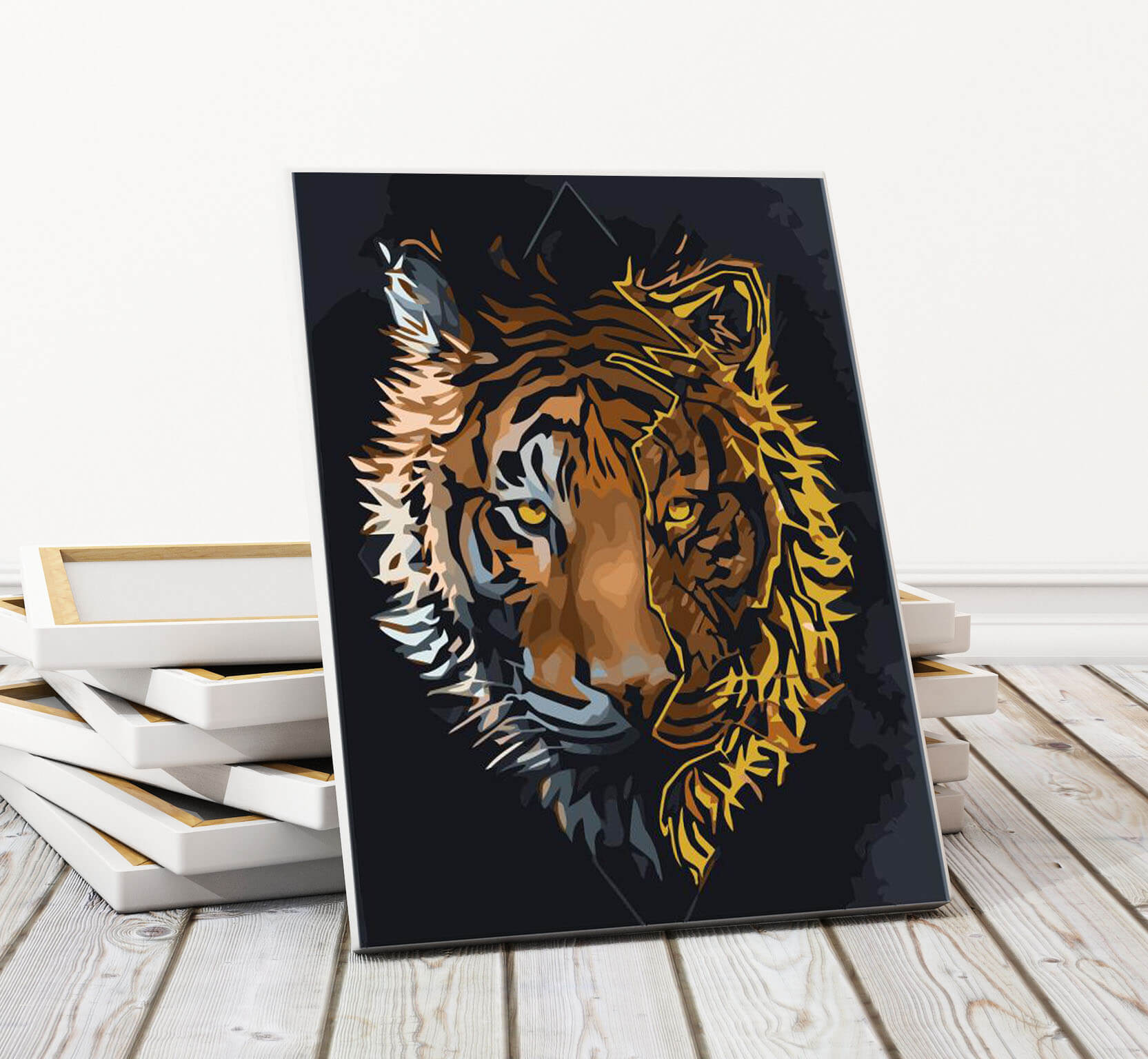 Paint by Numbers Art Animal Tiger Golden