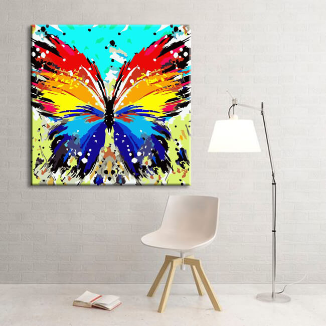 Paint by Numbers colorful butterfly art