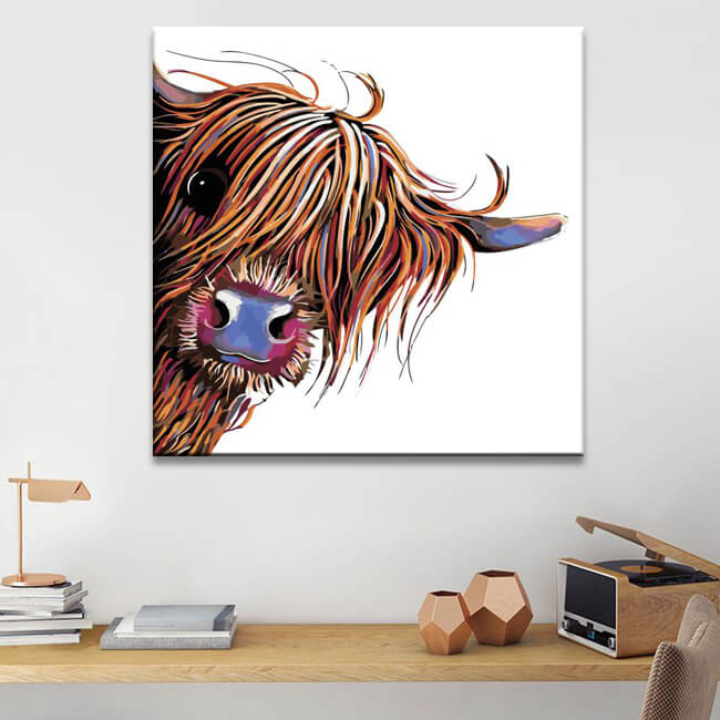 Paint by Numbers highland cattle art