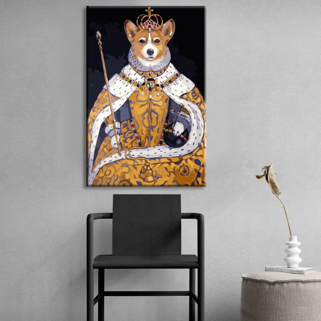 Paint by Numbers the queen's dog corgis | Made in Germany