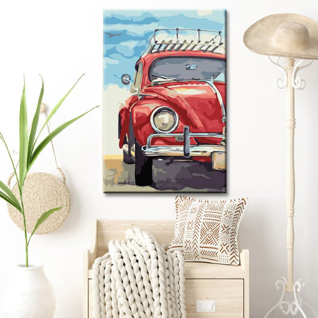 Paint by Numbers retro car vw beetle