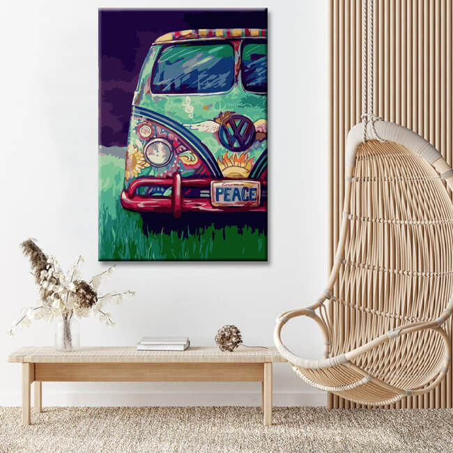 Paint by Numbers retro van vw bulli