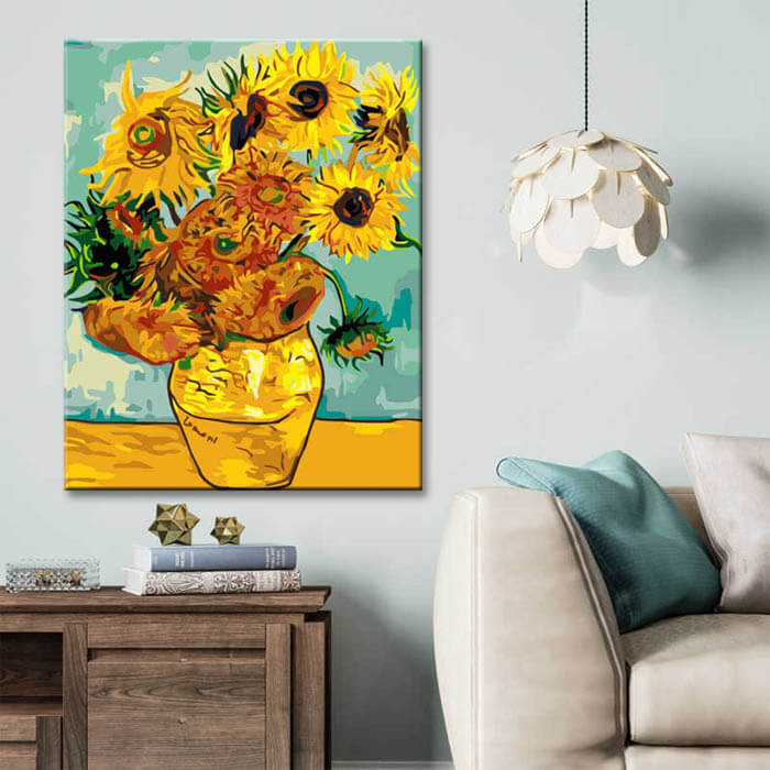 Malen nach Zahlen Van Gogh Sonnenblumen