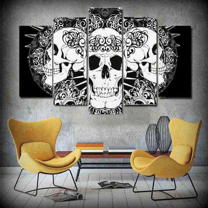 Painting by Numbers for adults Halloween Skull 5 panel