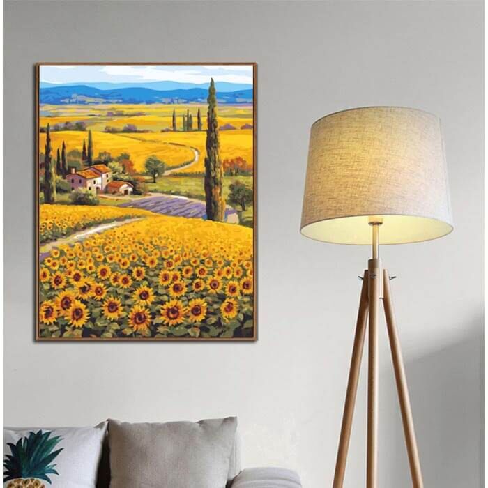 Paint by numbers sunflowers