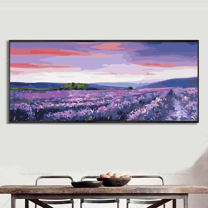Paint by numbers lavender fields