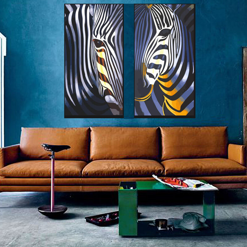 Paint by numbers animals zebra