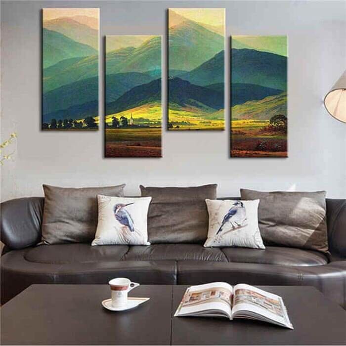 Painting by Numbers Mountain Landscape - 4 -partially (Quattro)