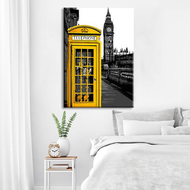 Paint by numbers London Big Ben telephone