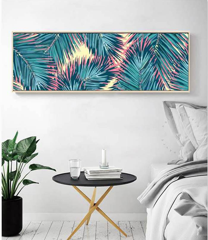 Paint by numbers palm fronds