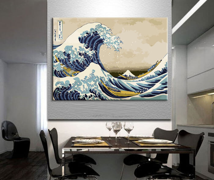 Malen nach Zahlen - Die grosse Welle von Kanagawa