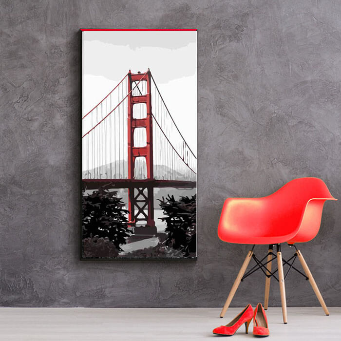 Paint by numbers San Francisco Bridge