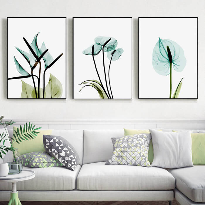 Paint by numbers Triptych plants