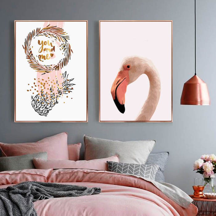 Malen nach Zahlen Tiere Flamingo