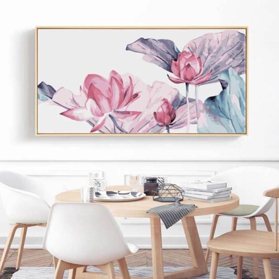 Malen Nach Zahlen Leinwand – Blumen-Motiv, 40x50 Cm, Inkl. Acrylfarben & Pinsel, DIY Wandkunst