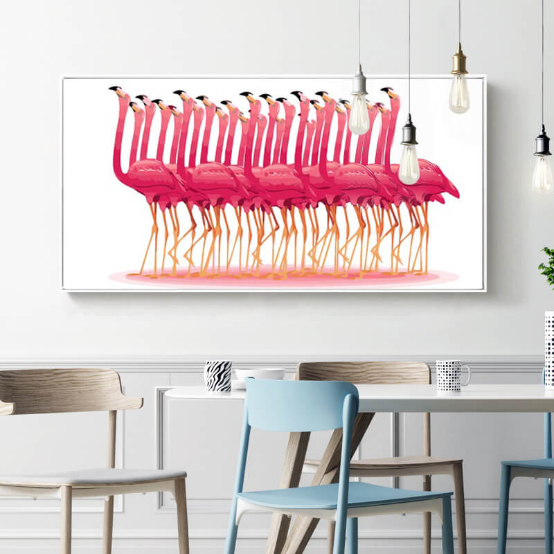 Malen nach Zahlen Flamingo Ballett