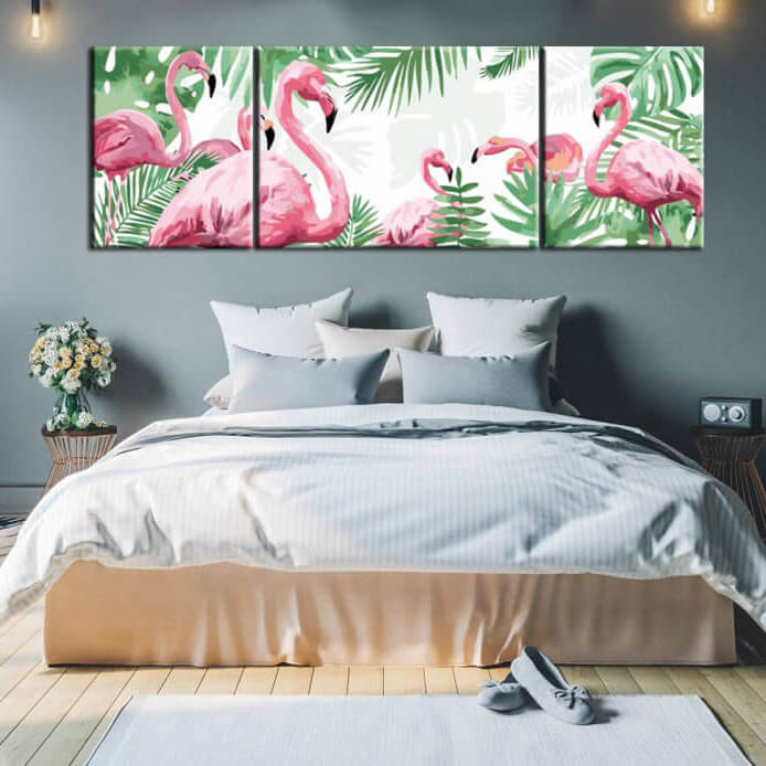 Painting by Numbers Flamingo family