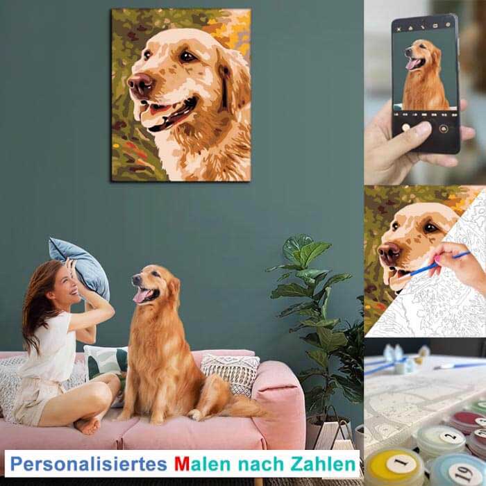 myPaintlab Malen nach Zahlen Wunschmotive vom eignen Foto