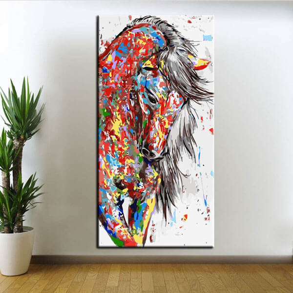 Painting by Numbers Art Colorful Horse Oil Painting