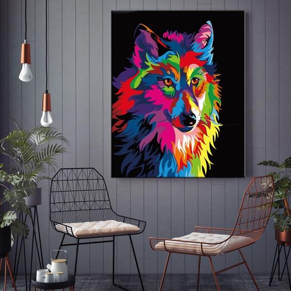 Painting by Numbers Wolf Animal Modern animal art